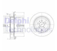 2x Brake disc solid BG3049 DELPHI for PEUGEOT FIAT CITROËN