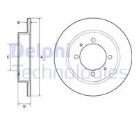 Delphi BG3203 2x Brake Discs Rear Fits Mitsubishi Carisma Lancer Proton Volvo