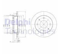DELPHI BG3337 Brake disc