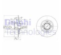 DELPHI BG3360 Brake disc