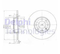 2x Brake disc solid BG3402 DELPHI for OPEL ASTRA G Hatchback ASTRA G Saloon