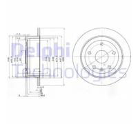 2x Brake disc solid BG3554 DELPHI for DAEWOO LEGANZA
