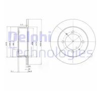 DELPHI BG3609 Brake disc