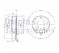 DELPHI BG3671 Brake disc