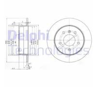 2x Brake disc solid BG3710 DELPHI for MERCEDES-BENZ A-CLASS VANEO