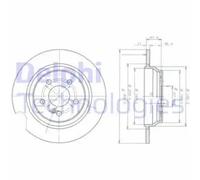 DELPHI BG3725 Brake disc