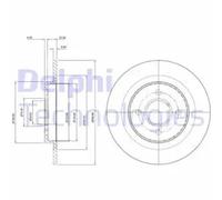 DELPHI BG3743 Brake disc
