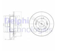 DELPHI BG3746 Brake disc