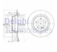 Delphi BG3757 300mm Rear Plain brake Disc Set for Mercedes CLS E-Class