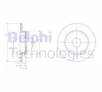 x2 Rear Brake Disc Delphi BG3761 Fits Nissan Almera Tino Primera Braking System