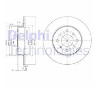 DELPHI BG3764 Brake disc