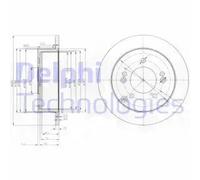 DELPHI BG3799 Brake disc