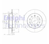DELPHI BG3862 Brake disc