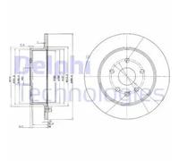 DELPHI BG3907 Brake disc