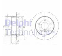Delphi BG3910C 258mm Rear Coated Brake Disc Set for Mercedes A-Class B-Class