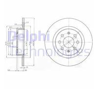 Delphi Rear Brake Disc Set for Abarth Grande Fiat Punto Vauxhall Corsa BG3945