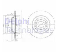 x2 Rear Brake Disc Delphi BG3956C Fits Audi A6 Allroad A6 Braking System Solid