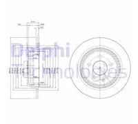 Genuine Delphi Rear Plain Brake Disc Set for Mercedes Benz Vito Minibus BG3969