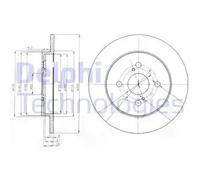 DELPHI BG4055 Brake disc