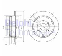 DELPHI BG4064C Brake disc