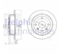 DELPHI BG4091 Brake disc