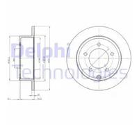 Delphi Brake Discs BG4179 - 2x Rear - Fits Chrysler, Dodge, Jeep (Avenger, Caliber)