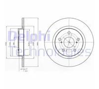 2x Brake disc solid BG4200C DELPHI for TOYOTA AVENSIS Saloon AVENSIS Estate