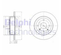DELPHI BG4244 Brake disc