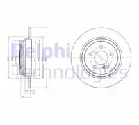 2x Brake disc solid BG4298C DELPHI for MERCEDES-BENZ S-CLASS SL