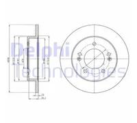 Delphi Brake Disc BG4310 - Rear Solid - Fits Hyundai ix20, Kia Venga - Set of 2