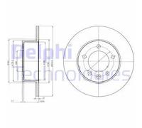 2x Brake disc solid BG4320 DELPHI for OPEL RENAULT NISSAN