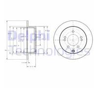 DELPHI BG4327 Brake disc