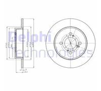 DELPHI BG4345 Brake disc
