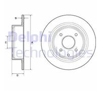 DELPHI BG4666C Brake disc