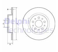 2X Brake disc DELPHI BG4690C for FIAT TIPO Saloon (356_, 357_) 1.3 2015-2020