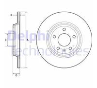 Delphi BG4800C 300mm Rear Coated Brake Disc Set for Audi A4 A5 A6 A7 Q5
