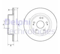 DELPHI BG4801C Brake disc