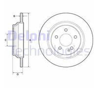 DELPHI BG4811C Brake disc