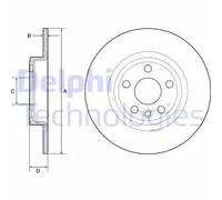 DELPHI BG4930C Brake disc