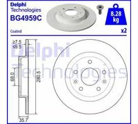 DELPHI BG4959C Brake disc