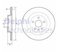 DELPHI BG4966C Brake disc
