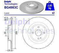 DELPHI BG4983C Brake disc