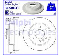 Delphi Brake Discs Fits Mercedes SPRINTER 3.5-t 311 CDI RWD (907.231, 907.233)