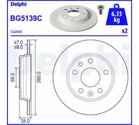DELPHI BG5139C Brake disc