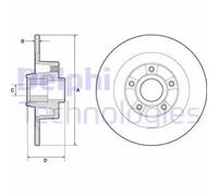 Delphi Pair of Brake Discs BG9135RS