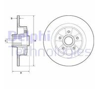 DELPHI BG9136RS Brake disc
