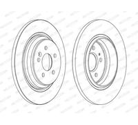 FERODO Brake Disc | DDF1099C | Rear | for MERCEDES-BENZ:M-CLASS 98>06 | OE-Matching Quality | Smooth & Quiet Braking