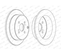 2x Brake disc solid DDF1409C FERODO for TOYOTA COROLLA Verso COROLLA Saloon
