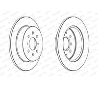 2x Brake disc solid DDF1466C FERODO for HONDA MG