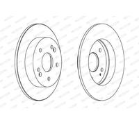 2x Brake disc solid DDF1483 FERODO for HONDA PRELUDE Mk V